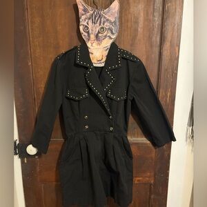 Vintage 80’s Studded Black Women's Romper Shorts